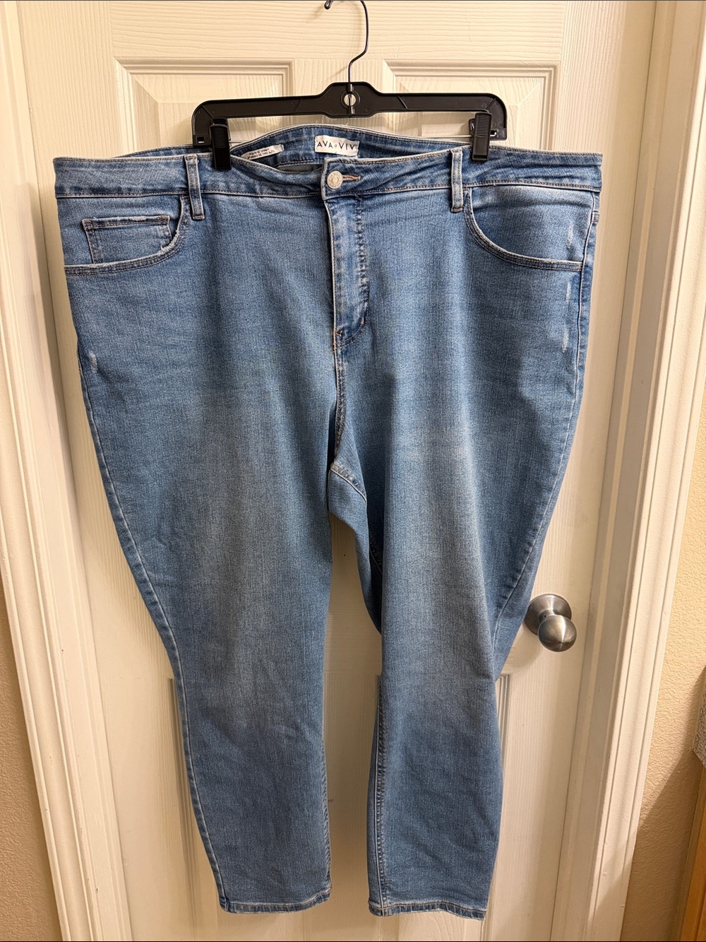 Ava & Viv Light Blue Skinny Jeans for Women